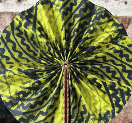 Black & Lime colored African made Fan