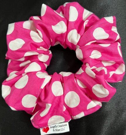 "Pink Polka Dot" XL Scrunchie