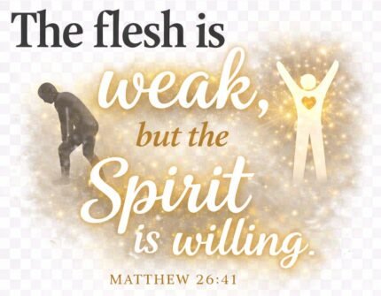 The flesh is weak, but the spirit is willing