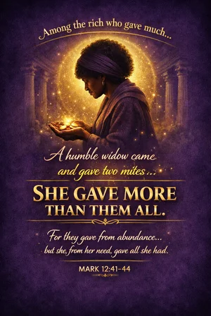 She Gave More Than Them All. — Mark 12:41–44